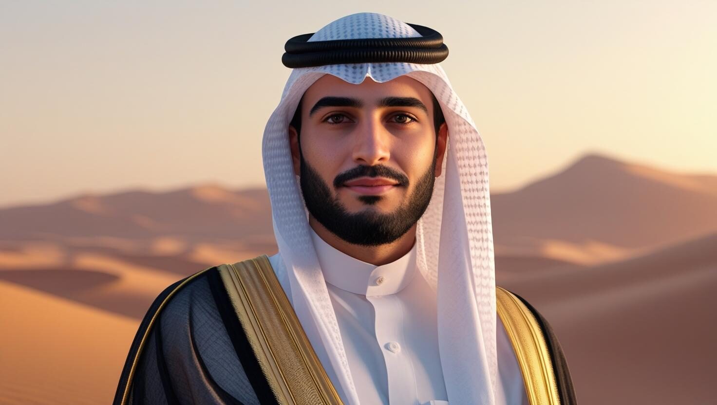 Realistic picture of a Saudi man